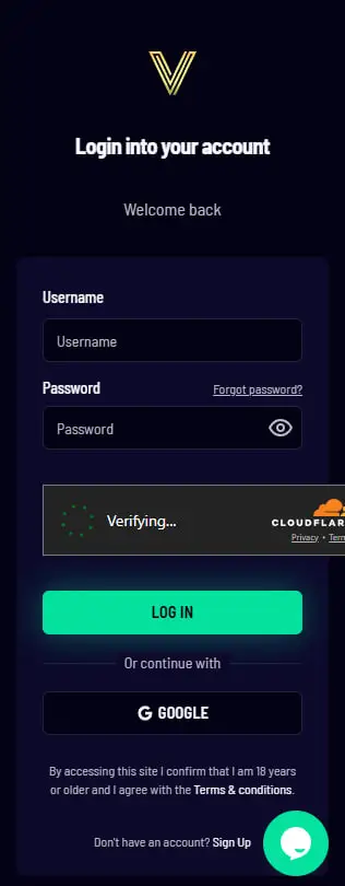 Vegaz Casino Login
